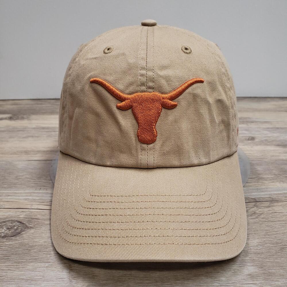 Texas Longhorns Hat Cap Strap Back Mens One Size Beige NCAA Football 47 Brand
